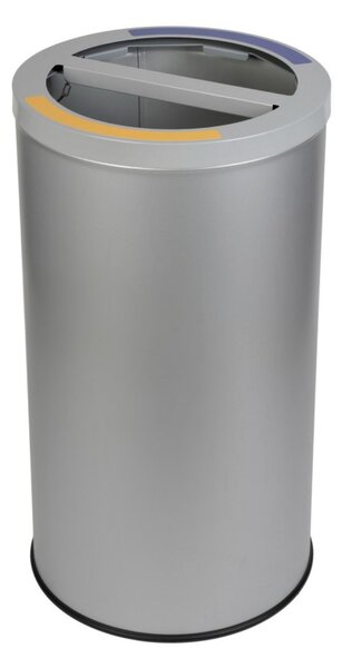 Alda Koš na tříděný odpad STREAM DUO s držákem pytlů, 2 x 35 L, nerezová ocel, šedá