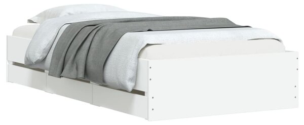 Rám postele se zásuvkami bílý 75 x 190 cm kompozitní dřevo 3207329
