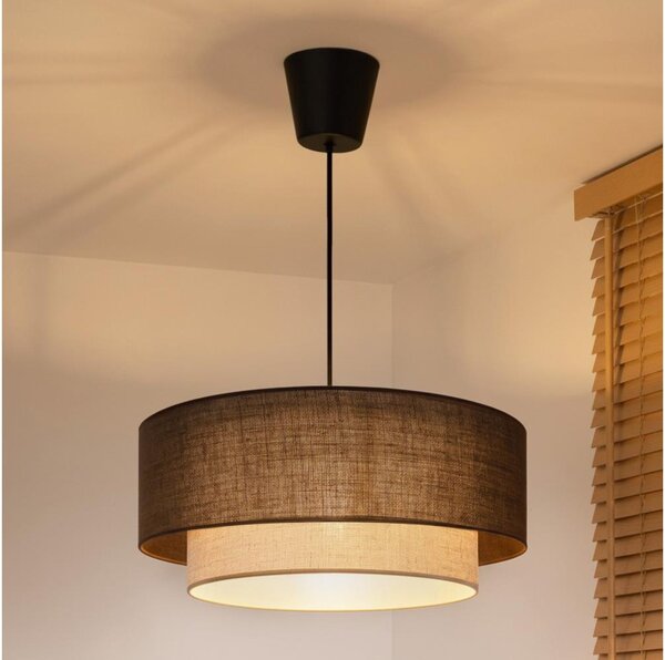 Brilagi - LED Lustr na lanku BOHO ECO 1xE27/10W/230V pr. 40 cm hnědá/krémová