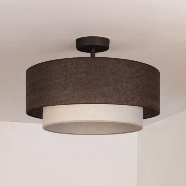 Brilagi - LED Přisazený lustr BOHO ECO 1xE27/10W/230V pr. 40 cm hnědá/krémová