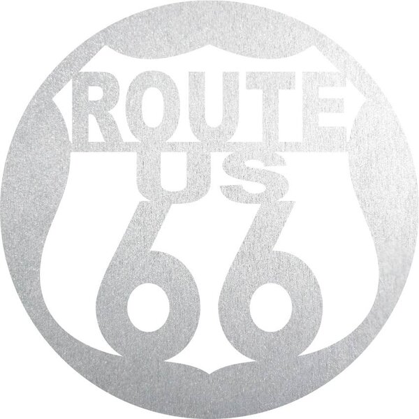 Dřevěný nástěnný obraz U.S. ROUTE 66: Preglue - Bílá barva Rozměr 20 cm 4079-60544 PR0411