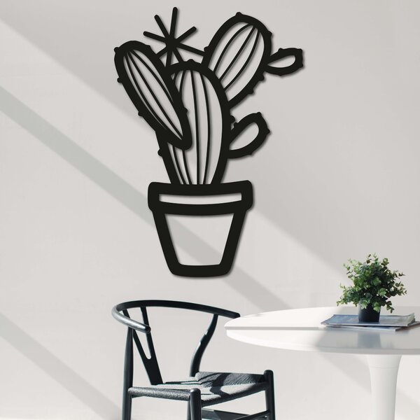 Stylový obraz na stěnu - KAKTUS CARIS | SENTOP: Preglue - Bílá barva 40 x 30 cm 4078-60430 PR0410 plywood