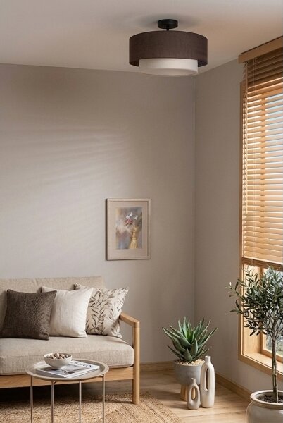 Brilagi - LED Přisazený lustr BOHO ECO 1xE27/10W/230V pr. 40 cm hnědá/krémová
