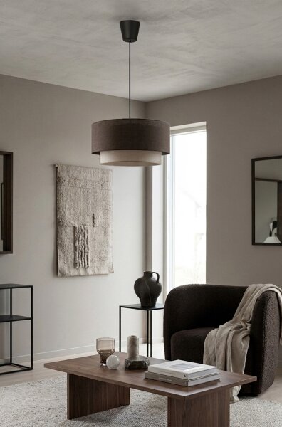Brilagi - LED Lustr na lanku BOHO ECO 1xE27/10W/230V pr. 40 cm hnědá/krémová