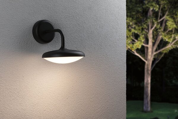 P 94758 LED venkovní nástěnné svítidlo Nostro IP44 kruhové 180x250mm 3000K 10W 230V antracit hliník - PAULMANN