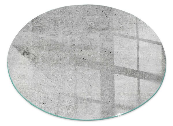 Kulatá skleněná podložka pod kamna Surový beton v minimalistickém stylu ppkon-00095984