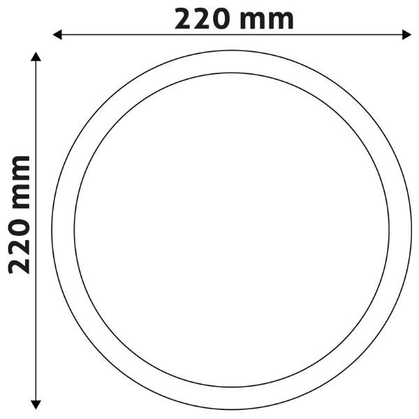 Prémiový přisazený LED panel 18W 1490lm, denní, kruhový, matný chrom, 3 roky