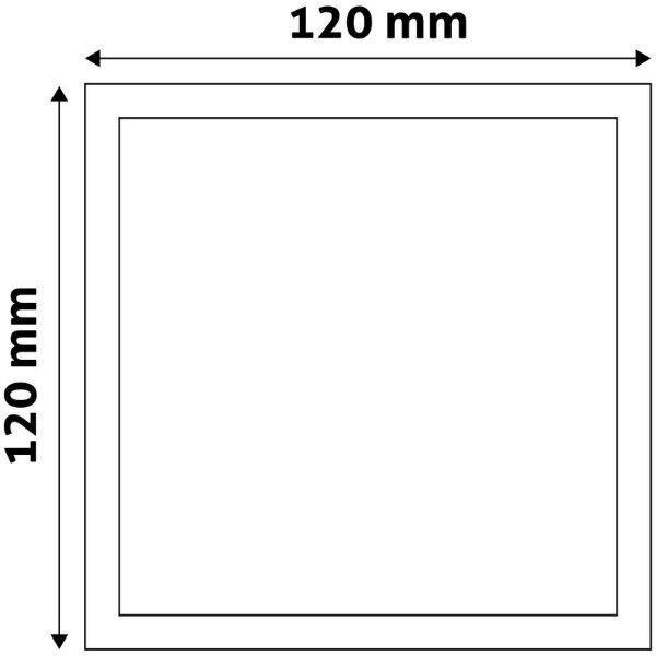 Prémiový přisazený LED panel 6W 420lm, denní, čtvercový, matný chrom, 3 roky