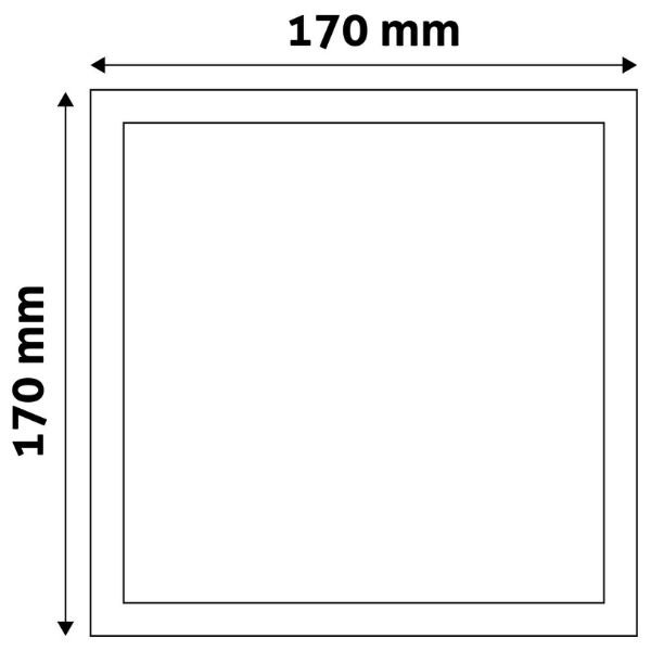 Prémiový přisazený LED panel 12W 950lm, denní, čtvercový, matný chrom, 3 roky
