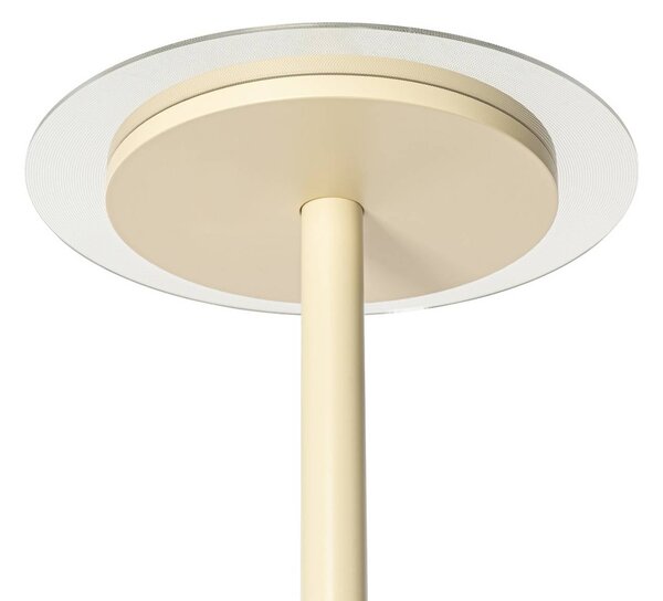 Arcchio LED stojací lampa Frile, béžová, výška 190 cm, stmívatelné, stmívatelný, Krémová / jantar, Obývací pokoj / jídelna, Hliník, Moderní