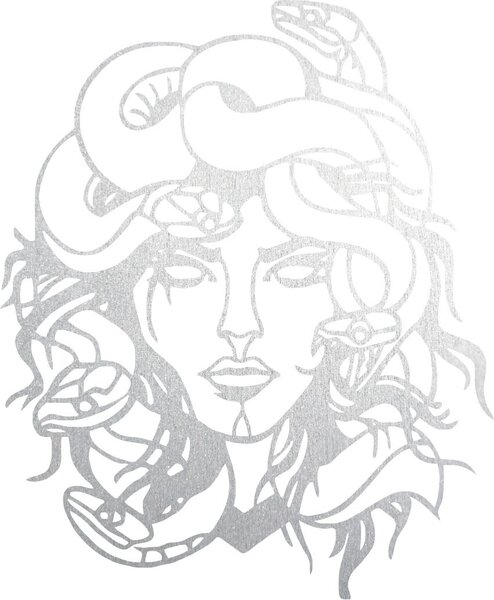 Obraz na zdi msdúza žena - MEDUSA GORGONA: Přírodní překližka - Topol přírodní 35 x 30 cm 4091-61438 PR0423