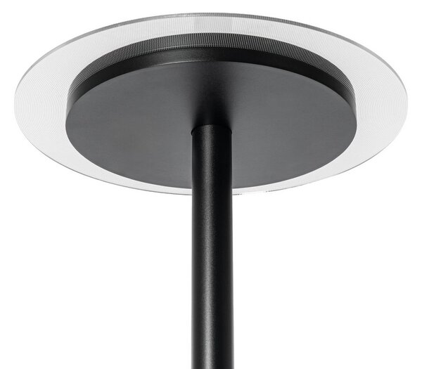 Arcchio LED stojací lampa Frile, černá, výška 190 cm, stmívatelné, stmívatelný, Černá, Obývací pokoj / jídelna, Hliník, Moderní