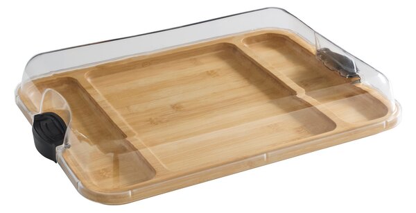 Servírovací tác Farberware s víkem 30,5 x 40,5 cm, bambusový 5317650EU
