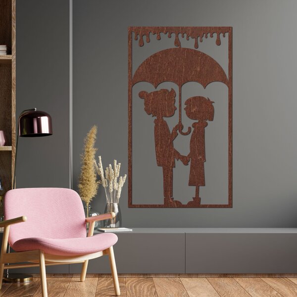 Romantický obraz na zeď - KIESMET: Překližka Topol - Honey 3071 60 x 34 cm 4104-101802 PR0429