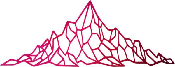Polygonální nástěnná dekorace skalnatý kopec - AKVOYD: Přírodní překližka - Topol přírodní 65 x 20 cm 4111-62879 PR0433 plywood