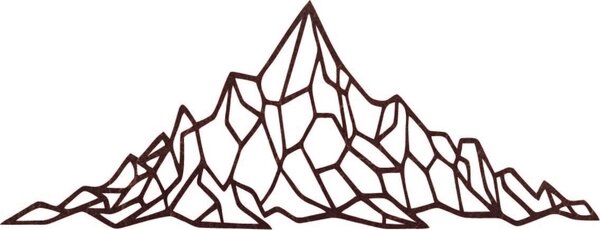 Polygonální nástěnná dekorace skalnatý kopec - AKVOYD: Přírodní překližka - Topol přírodní 65 x 20 cm 4111-62879 PR0433 plywood