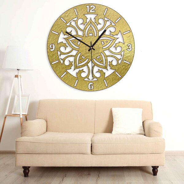 Dřevěné nástěnné hodiny Mandala Harmonie| FION: Stříbrné ručičky Přírodní překližka - Topol přírodní 30 cm 4165-64336 PR0441