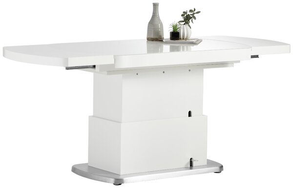 KONFERENČNÍ STOLEK, bílá, kov, sklo, kompozitní dřevo, 120/75/50 cm Venda - Konferenční stolky
