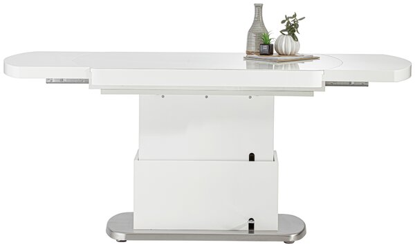 KONFERENČNÍ STOLEK, bílá, kov, sklo, kompozitní dřevo, 120/75/50 cm Venda - Konferenční stolky