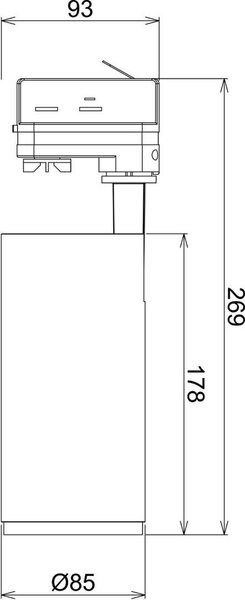 IMPR 707121 Deko-Light kolejnicový systém 3-fázový 230V Lucea 20 černá 220-240V AC/50-60Hz 20,00 W 3000/4000 K tmavě černá RAL 9005
