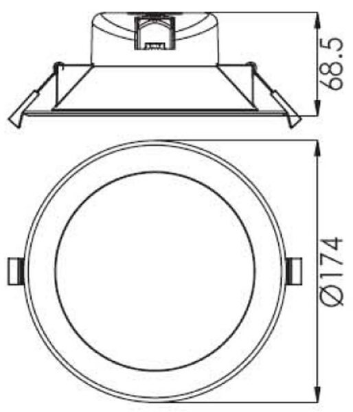 IMPR 565365 Deko-Light stropní vestavné svítidlo Acrux 145 220-240V AC/50-60Hz 16,00 W 3000/4000/6000 K 1570 lm černá