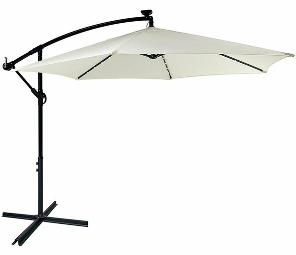 Avenberg Velký polohovatelný slunečník Sunny LED 300, béžová