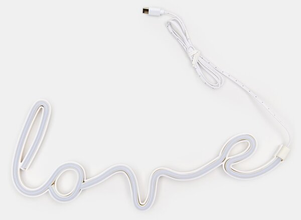 Sinsay - LED neonová lampa ve tvaru nápisu "Love" - bílá