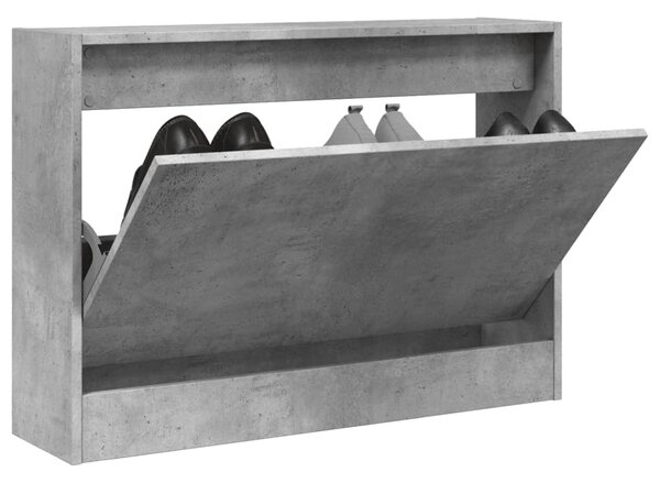 Botník betonově šedý 80 x 21 x 57 cm kompozitní dřevo
