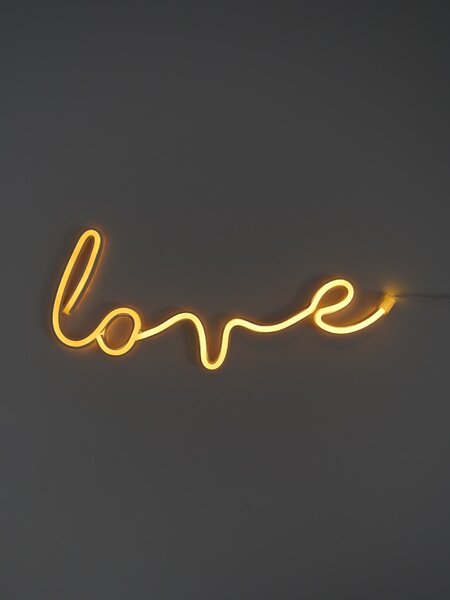 Sinsay - LED neonová lampa ve tvaru nápisu "Love" - bílá