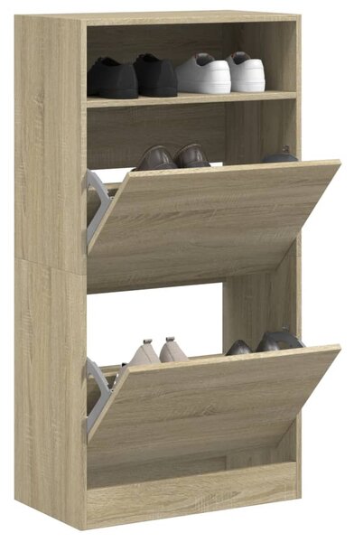 Botník dub sonoma 60 x 34 x 116 cm kompozitní dřevo