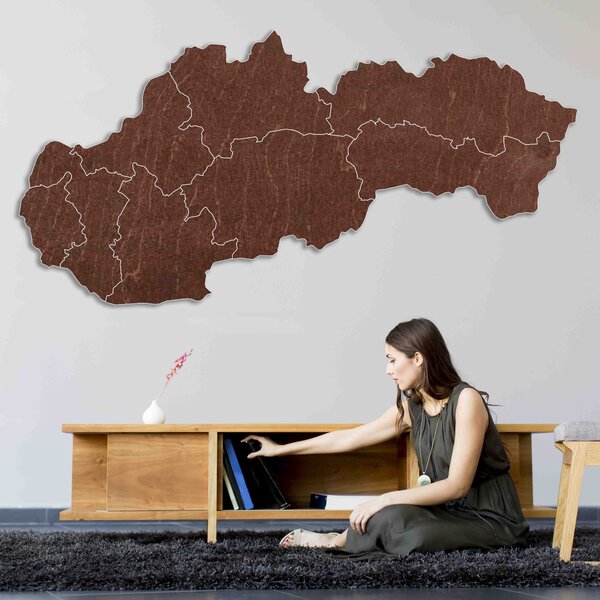 SENTOP | Dřevěná nástěnná mapa Slovensko - 8 dílků | SENTOP M001