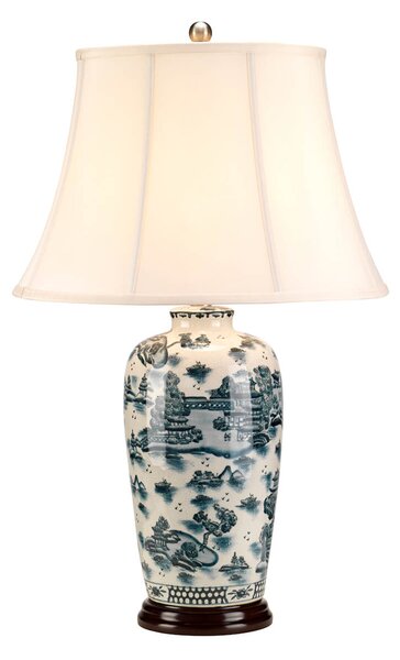 Čínská keramická lampa Elstead BLUE TRAD