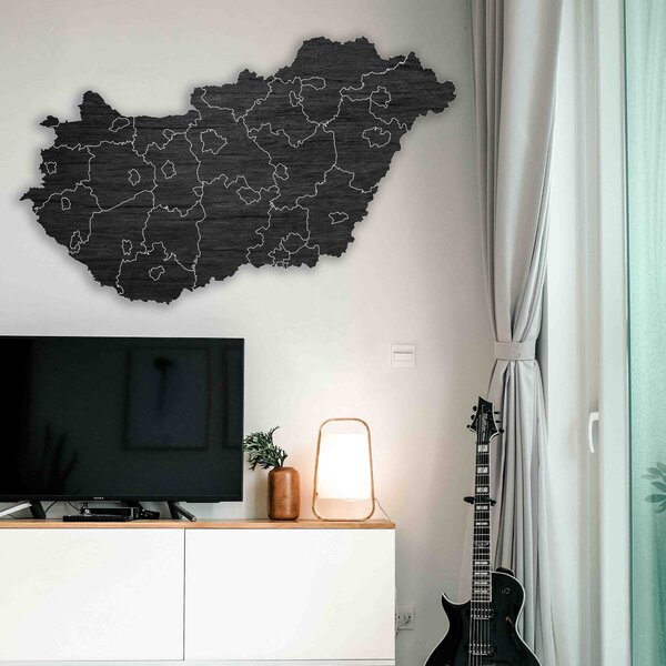 SENTOP | Dřevěná nástěnná mapa Maďarska - 40 kusů | SENTOP M005