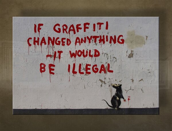 Obraz na plátně 1 kus Street ART - Banksy