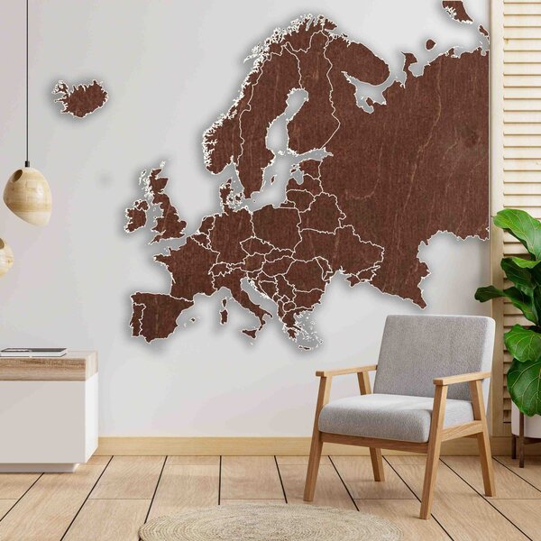 SENTOP | Dřevěná mapa na stěnu Evropa | SENTOP M009 M009