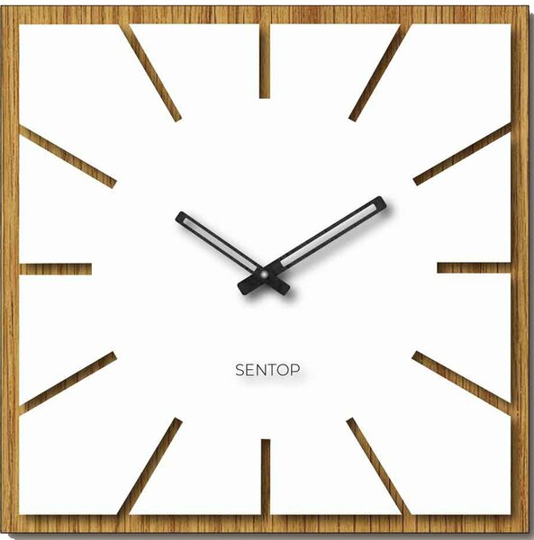 Velké nástěnné hodiny DUB - 30 - 50 cm | AKIL: HDF - Dub HDF - černá 30 cm Světlé 4197-70889 HDFK021