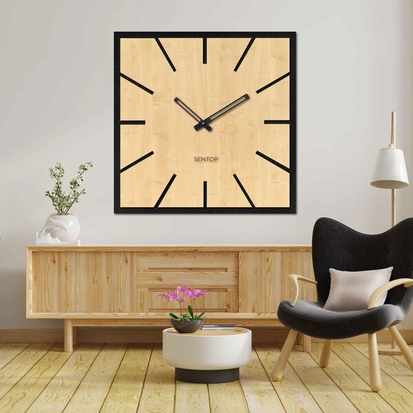 Dřevěné nástěnné hodiny z HDF JAVOR - až 50 x 50 cm | HDFK022: HDF - Javor HDF - Javor 30 cm Světlé 4198-68035 HDFK022