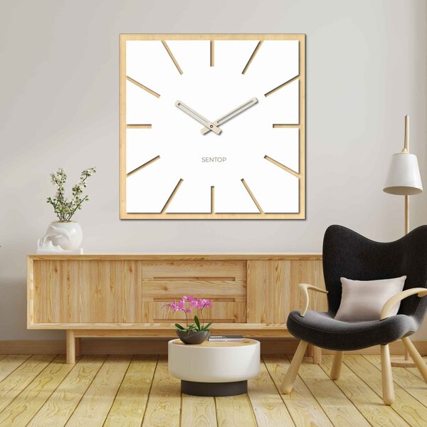 Dřevěné nástěnné hodiny z HDF JAVOR - až 50 x 50 cm | HDFK022: HDF - Javor HDF - Javor 30 cm Světlé 4198-68035 HDFK022