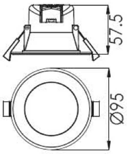 IMPR 565362 Deko-Light stropní vestavné svítidlo Acrux 68 220-240V AC/50-60Hz 7,00 W 3000/4000/6000 K 630 lm bílá RAL 9016