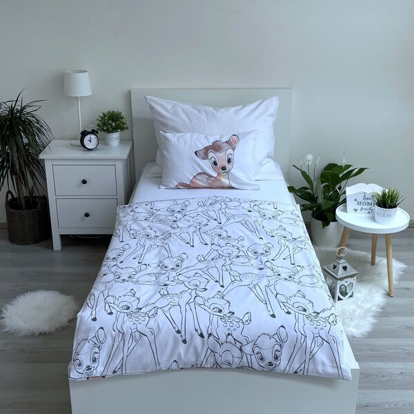 Jerry Fabrics Povlečení do postýlky 100x135 + 40x60 cm - Bambi Stripe