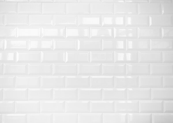Keramický obklad 100x200x7,5 mm - bílý s fazetou