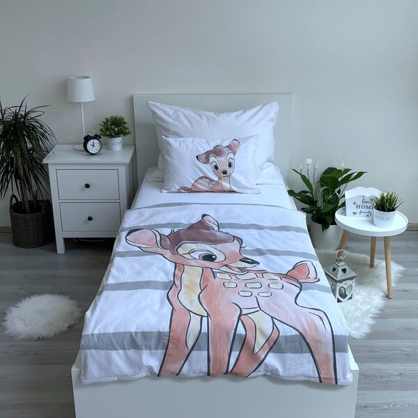 Jerry Fabrics Povlečení do postýlky 100x135 + 40x60 cm - Bambi Stripe