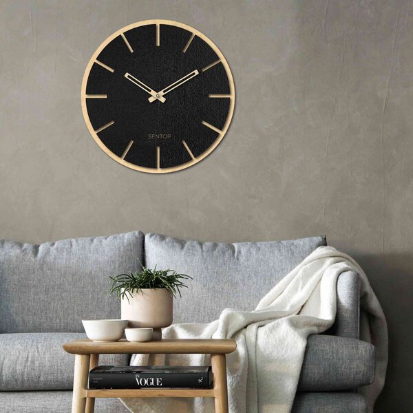 Nástěnné hodiny ze dřeva - Sentop | HDFK026 | javor: HDF - Javor HDF - Javor 30 cm Světlé 4217-69820 HDFK026-javor
