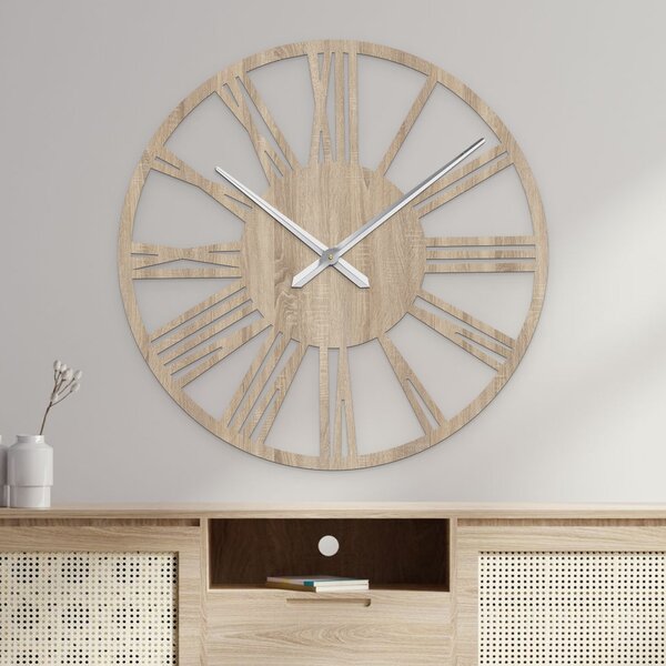 Elegantní velké římské hodiny na zeď | RONI: HDF - černá 80 cm 4223-75965 HDFK027