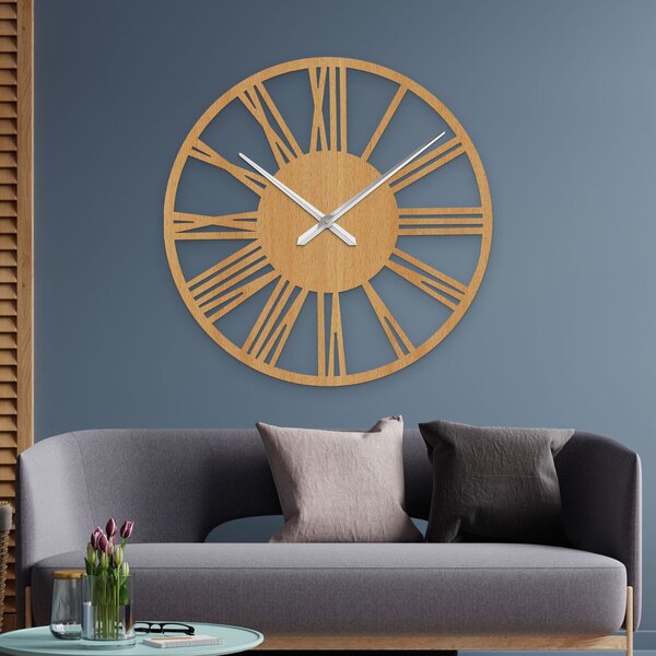 Elegantní velké římské hodiny na zeď | RONI: HDF - černá 80 cm 4223-75965 HDFK027