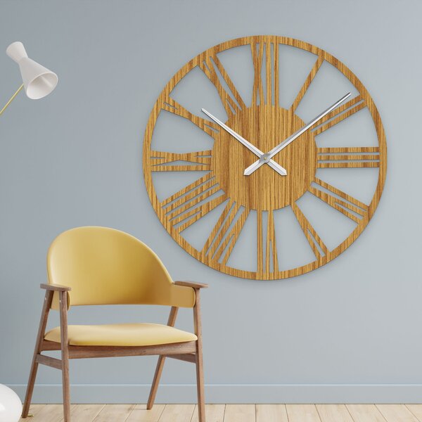 Elegantní velké římské hodiny na zeď | RONI: HDF - černá 80 cm 4223-75965 HDFK027