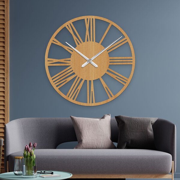 Elegantní velké římské hodiny na zeď | RONI: HDF - černá 80 cm 4223-75965 HDFK027