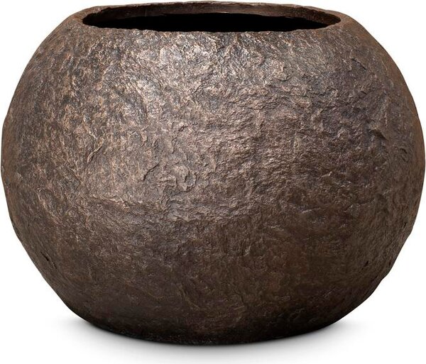 Rocky Globe květináč, Ø 60/80 cm, výška 43/57 cm, černá žula/bronz Barva květináče: Bronz, Rozměry: Průměr 60 cm, Výška 43 cm