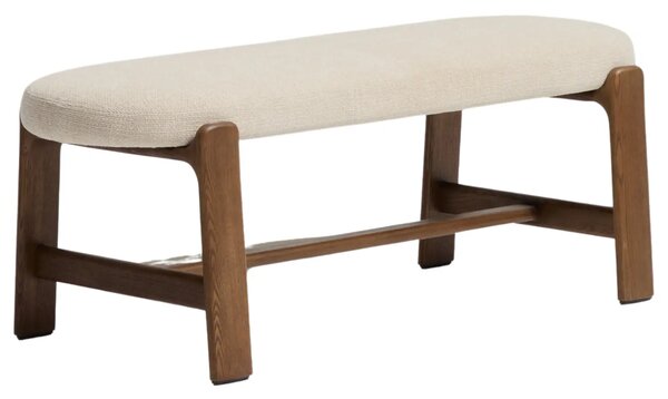 Kave Home Béžová ořechová lavice Granite 120 cm