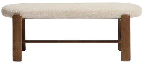 Kave Home Béžová ořechová lavice Granite 120 cm